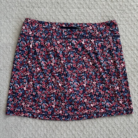 J. Jill Fit A-Line Knit Skort Size Large Floral Stretch Summer Athleisure NWOT - Picture 6 of 10